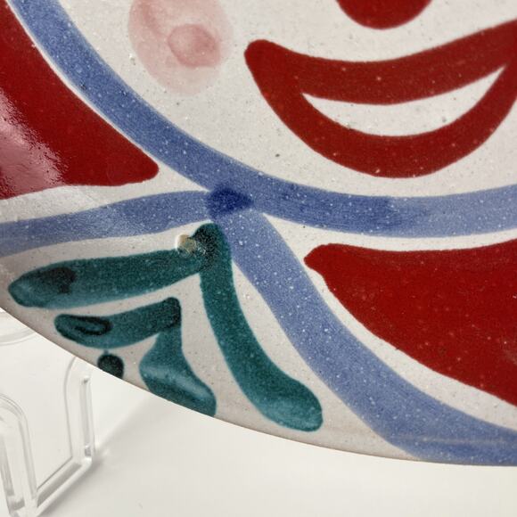 DeSimone Pasta Bowl Art Pottery Ceramic MCM Italian Handpainted 8.5 Inch Face 1 - Picture 3 of 5